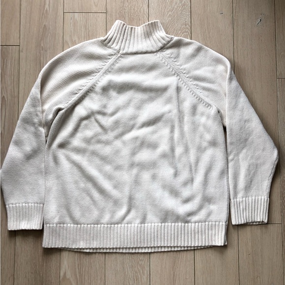 Talbots Cable Knit Turtleneck Sweater in Cream White Size 2X - Picture 9 of 12